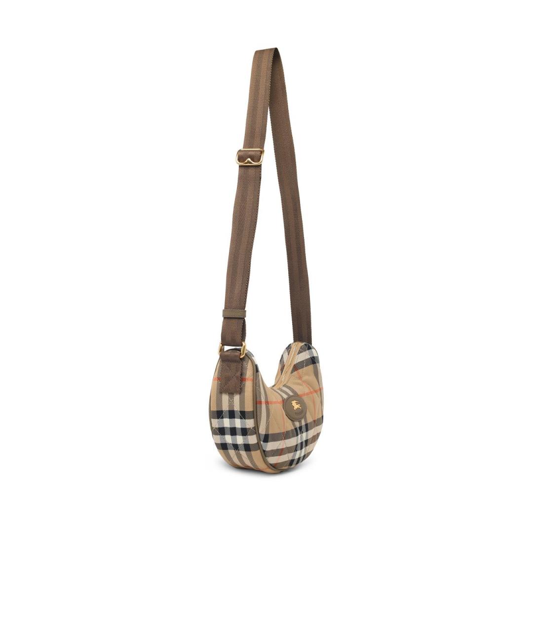 BURBERRY Бежевая синтетическая сумка через плечо, фото 2