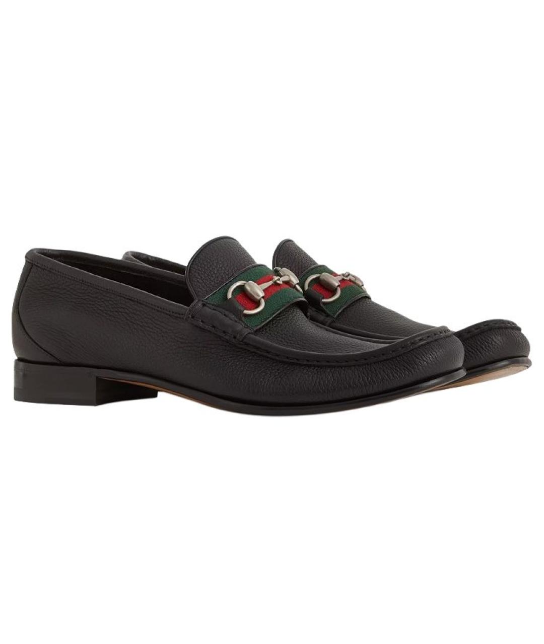 GUCCI Черные кожаные лоферы, фото 2