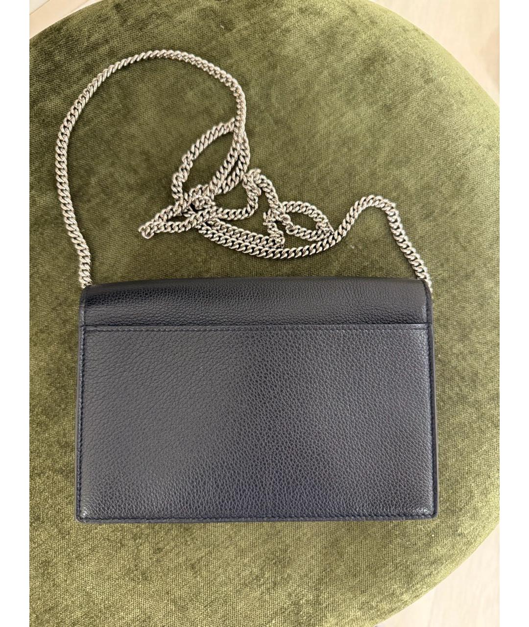 LOUIS VUITTON Черная кожаная сумка через плечо, фото 2