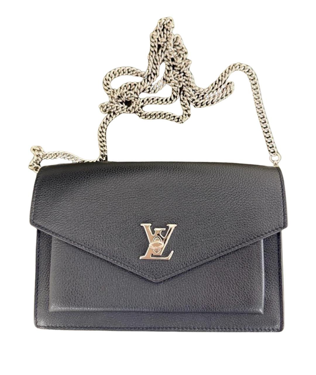 LOUIS VUITTON Черная кожаная сумка через плечо, фото 1