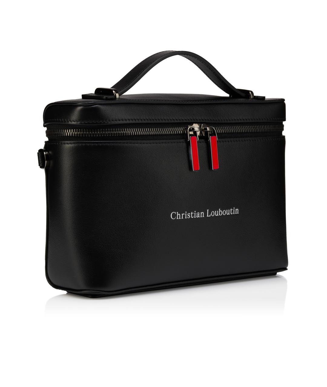 CHRISTIAN LOUBOUTIN Черная кожаная сумка на плечо, фото 2
