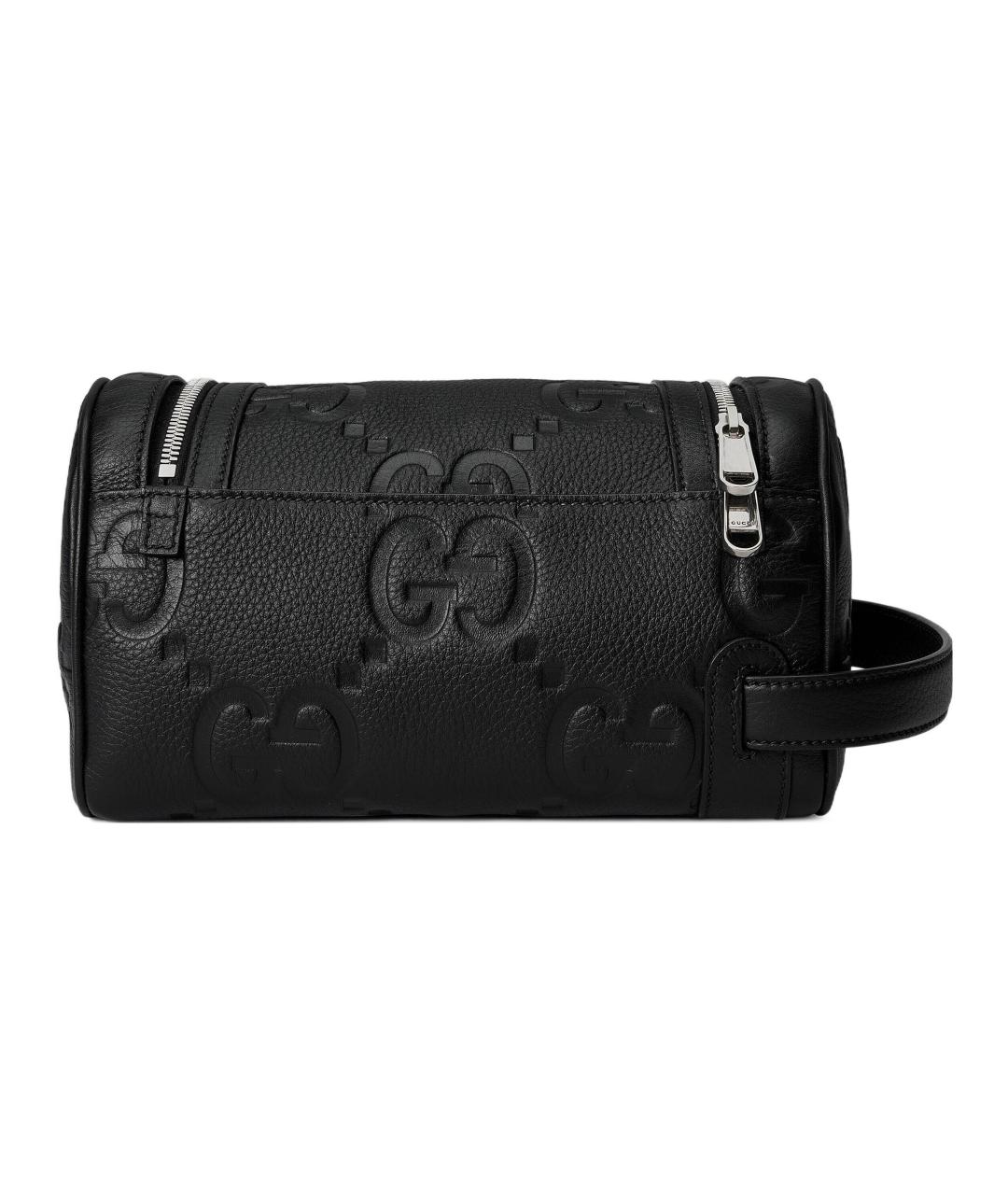 GUCCI Черная кожаная косметичка, фото 3