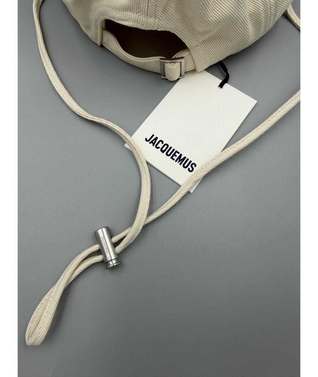 JACQUEMUS Белая хлопковая кепка, фото 4