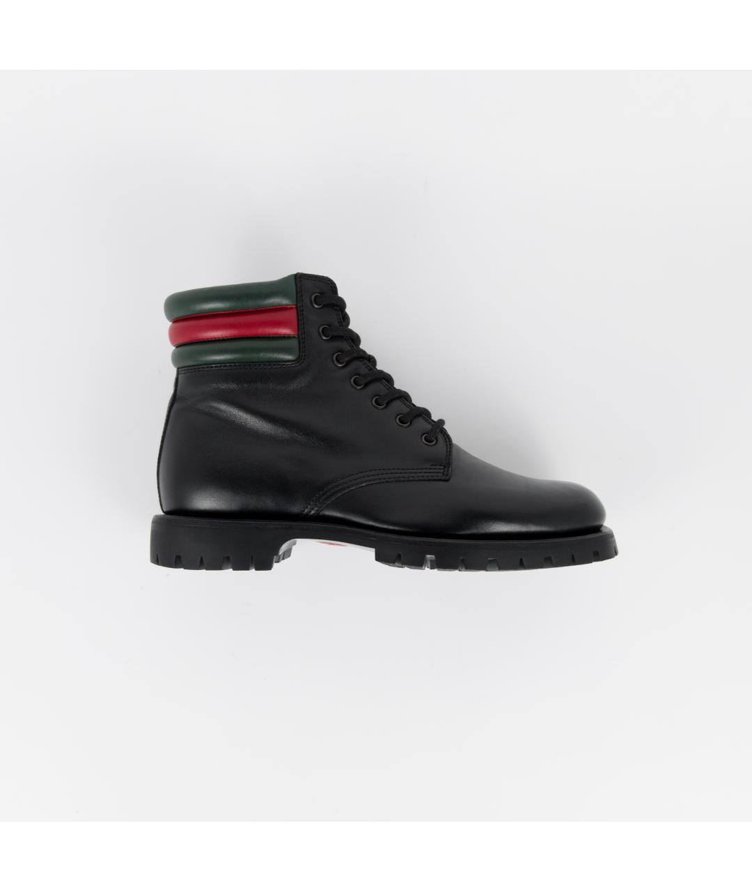 GUCCI Черные кожаные высокие ботинки, фото 10
