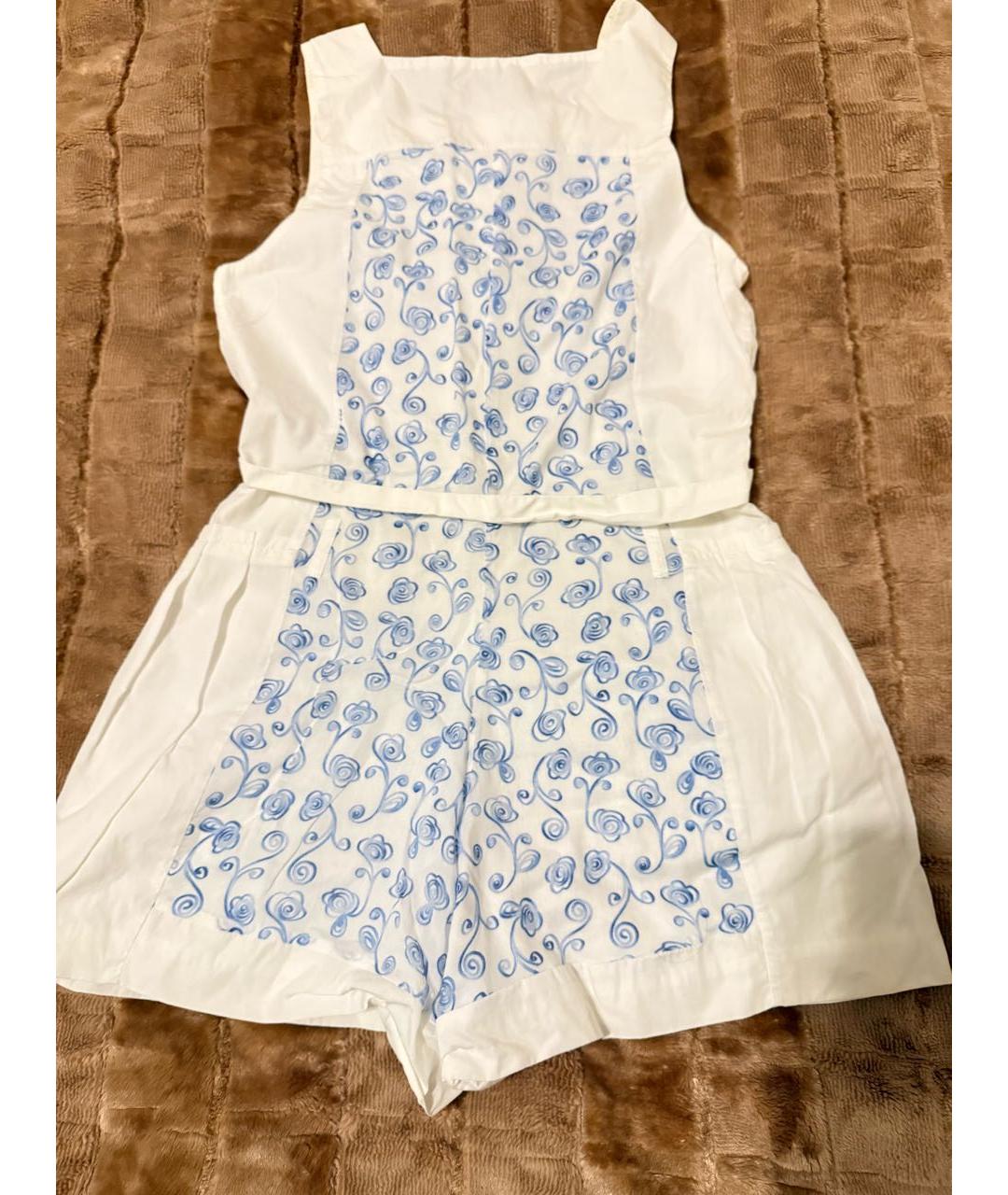 CHRISTIAN DIOR Белый хлопковый комбинезон, фото 2