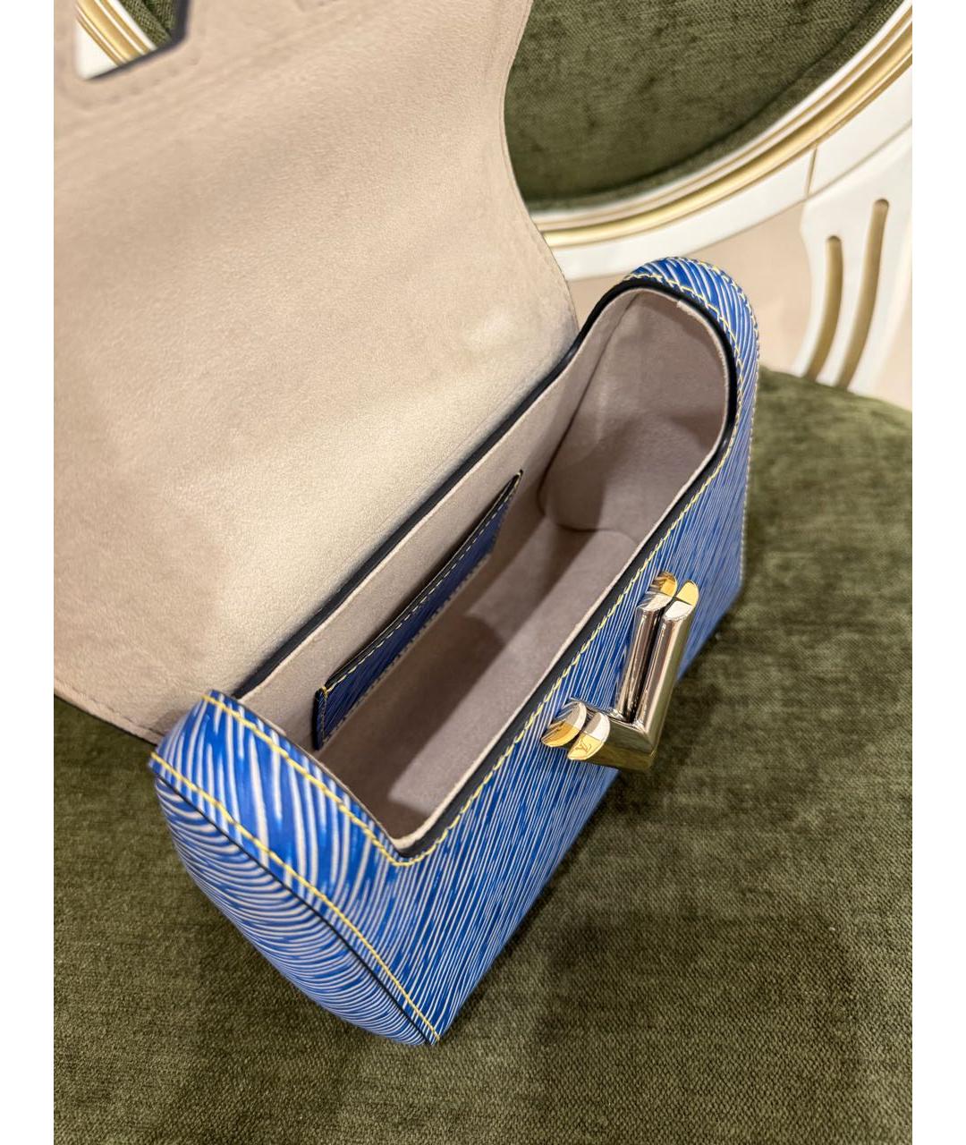 LOUIS VUITTON Голубая кожаная сумка через плечо, фото 2
