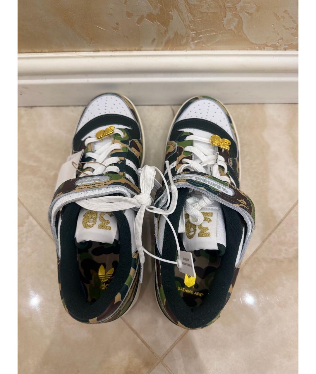 ADIDAS Хаки кожаные низкие кроссовки / кеды, фото 3