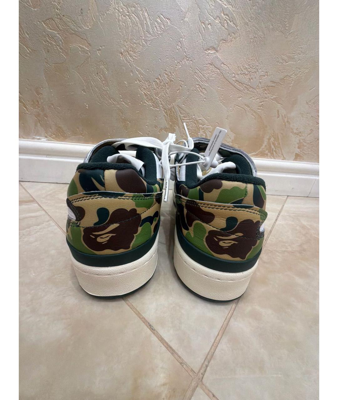ADIDAS Хаки кожаные низкие кроссовки / кеды, фото 4