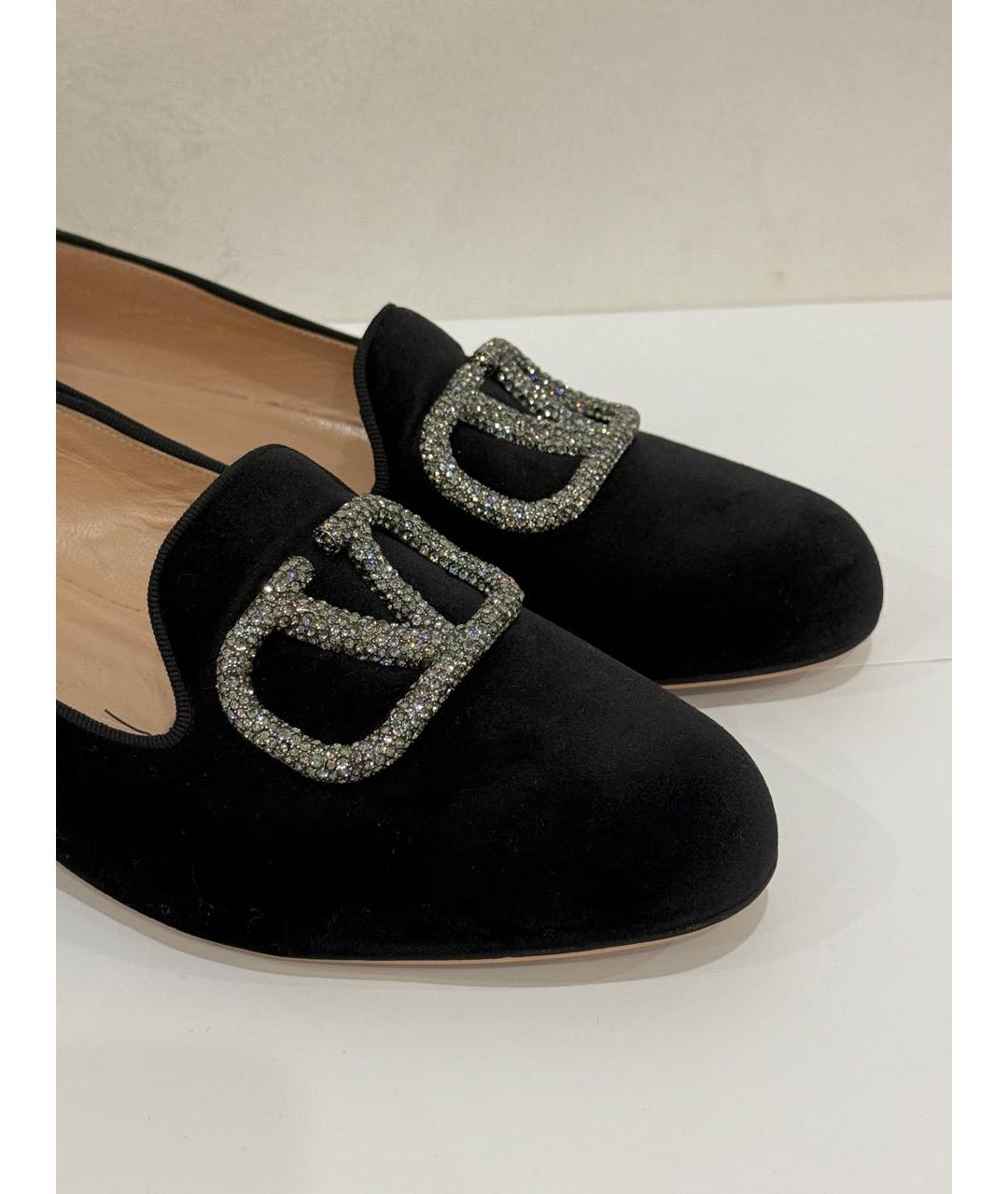 VALENTINO Черные текстильные лоферы, фото 6