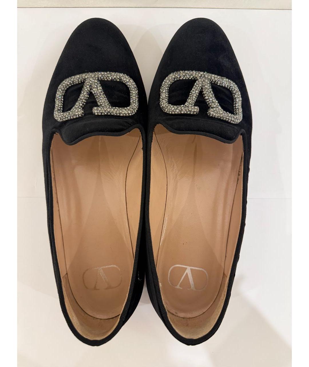 VALENTINO Черные текстильные лоферы, фото 3