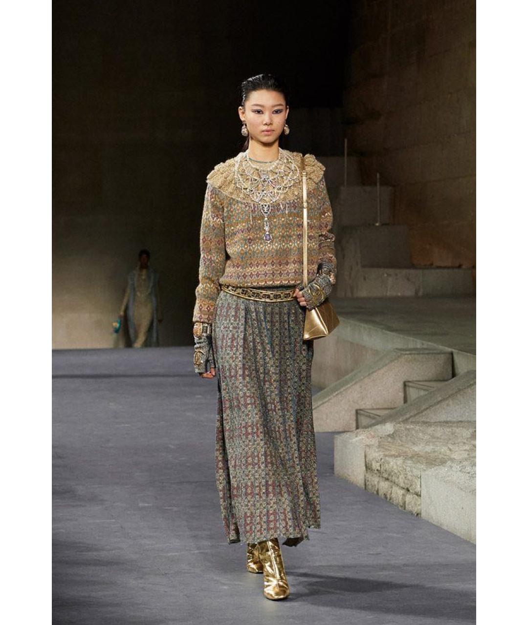 CHANEL Мульти хлопко-эластановое платье, фото 8