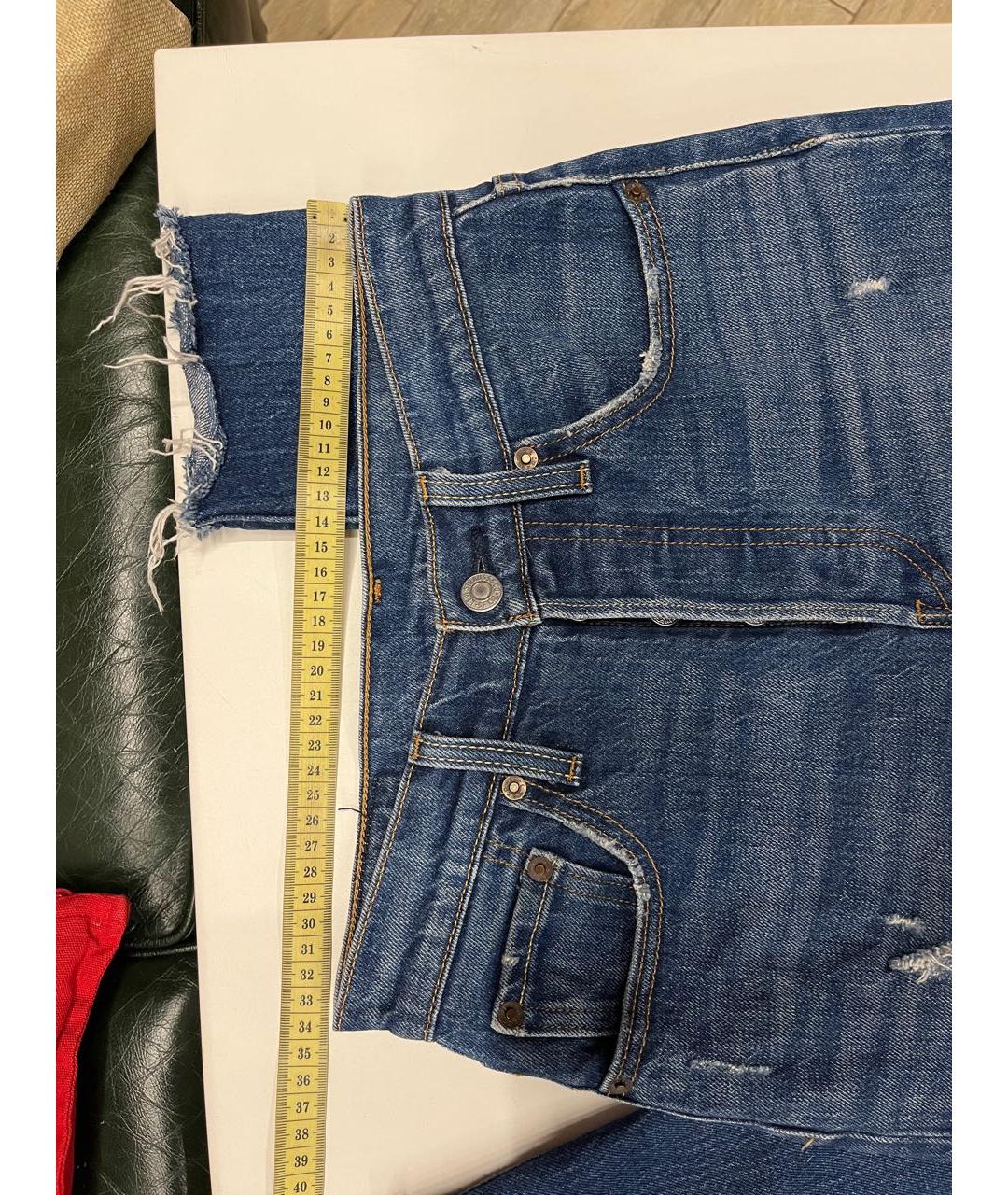 LEVI'S Синие хлопко-эластановые джинсы слим, фото 6