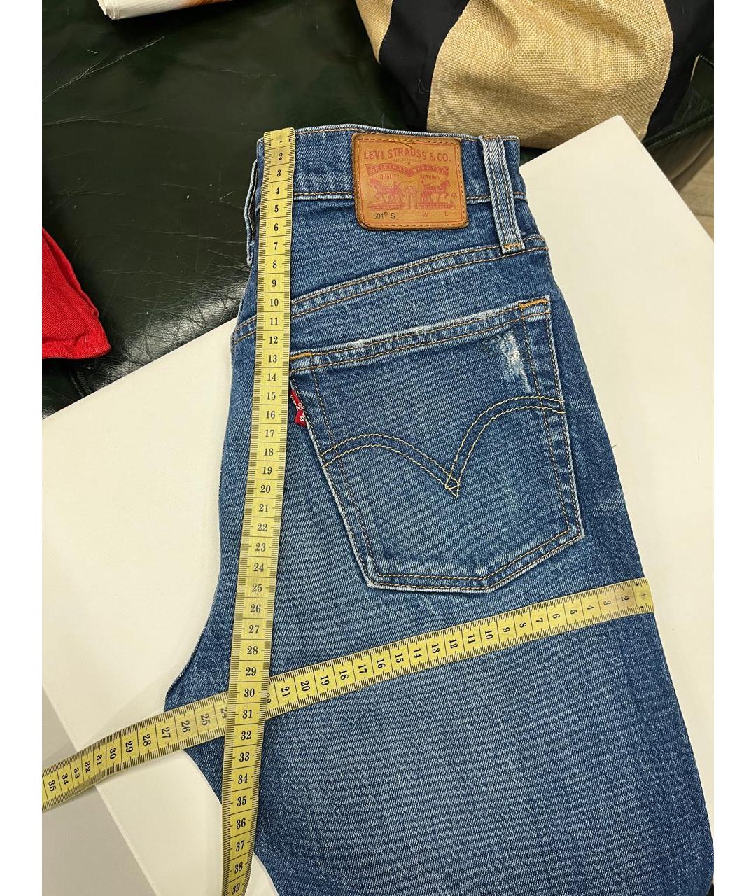 LEVI'S Синие хлопко-эластановые джинсы слим, фото 7