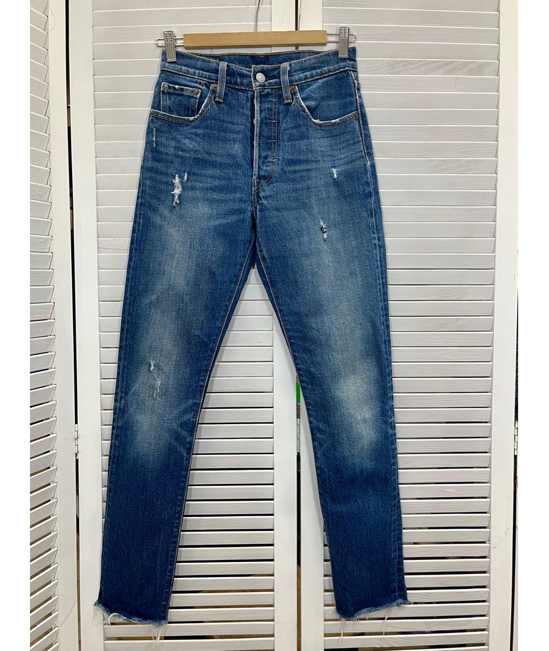LEVI'S Синие хлопко-эластановые джинсы слим, фото 9