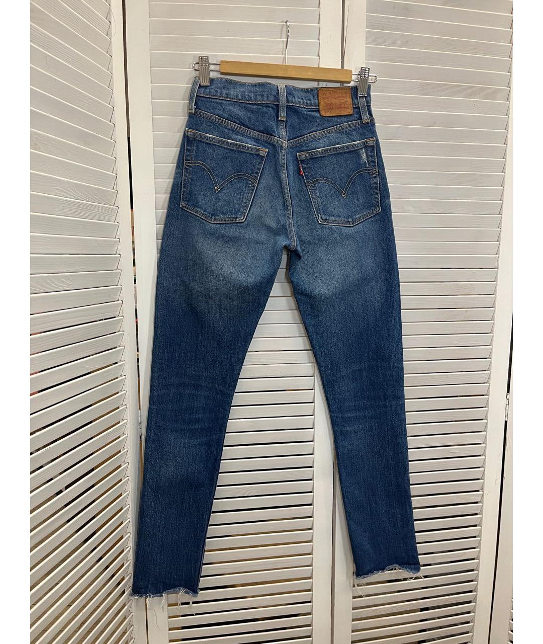 LEVI'S Синие хлопко-эластановые джинсы слим, фото 4