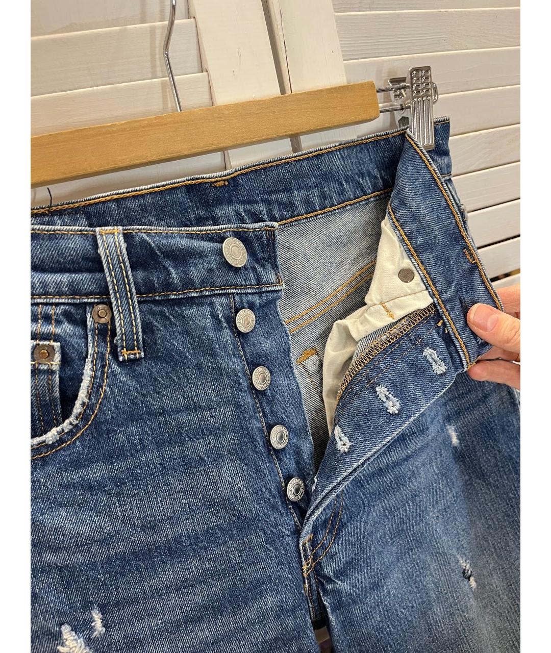 LEVI'S Синие хлопко-эластановые джинсы слим, фото 2