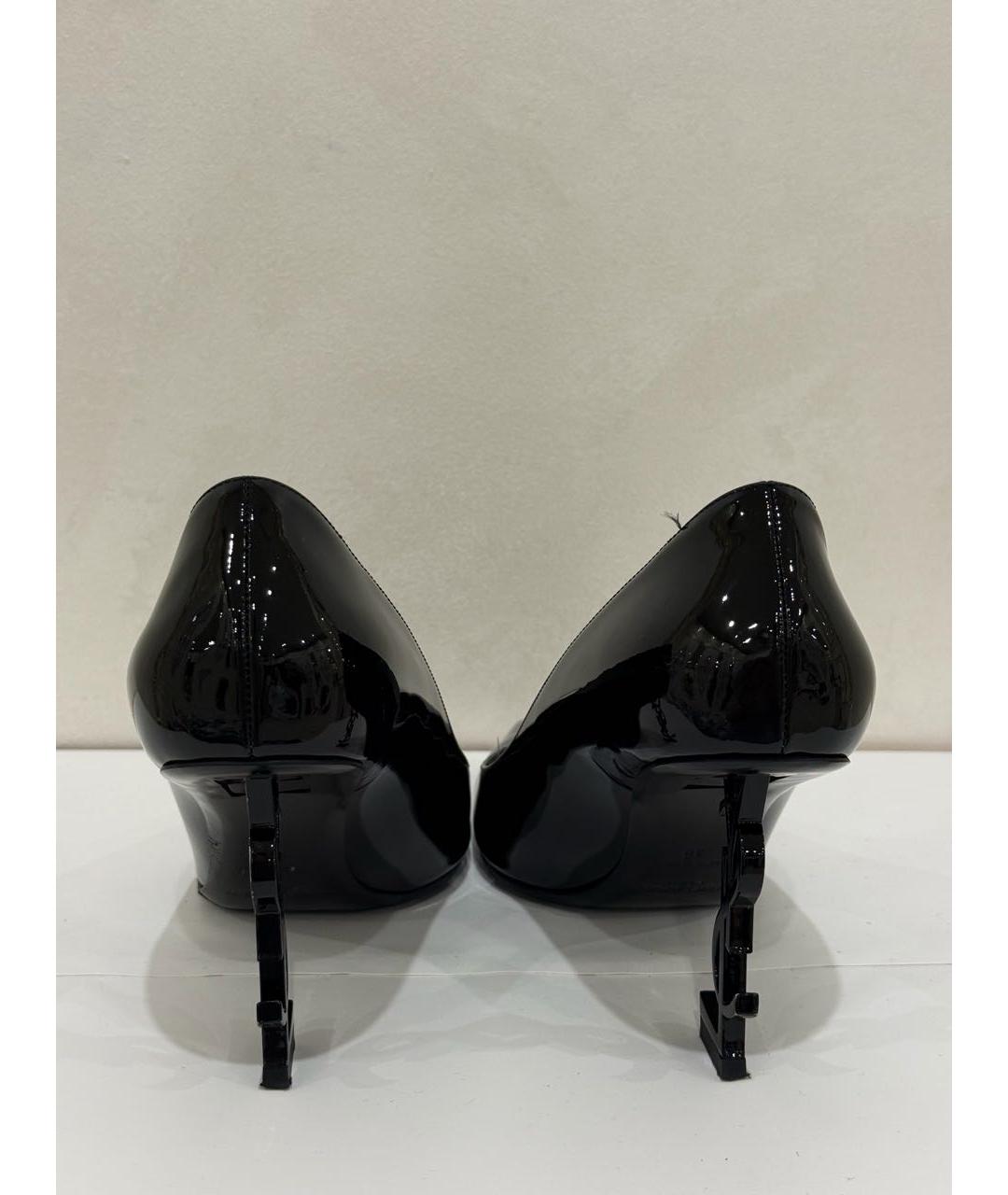 SAINT LAURENT Черные туфли из лакированной кожи, фото 3