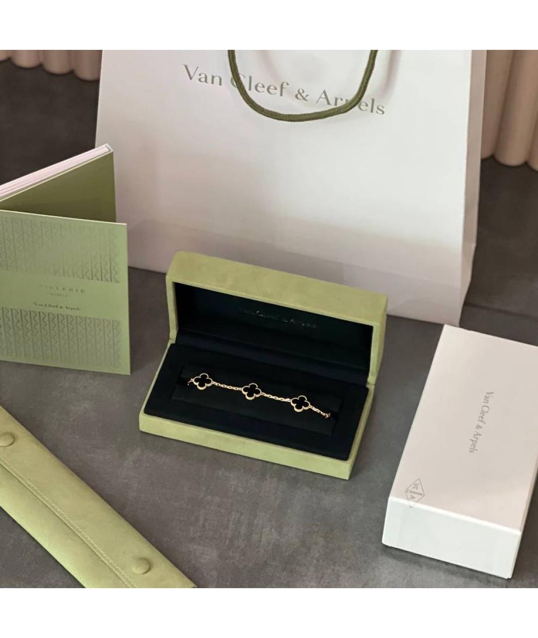 VAN CLEEF & ARPELS Черный браслет из желтого золота, фото 4