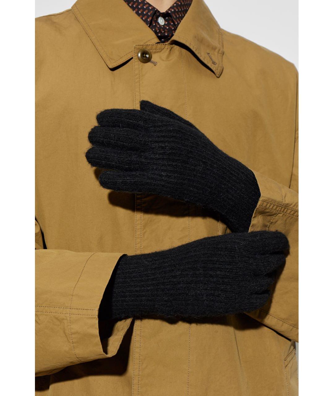 JACQUEMUS Черные шерстяные перчатки, фото 8