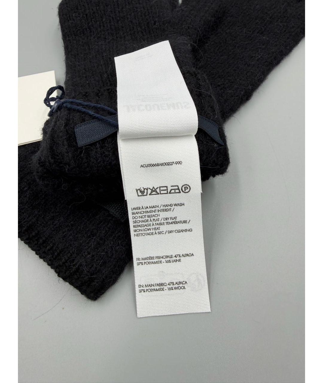 JACQUEMUS Черные шерстяные перчатки, фото 6