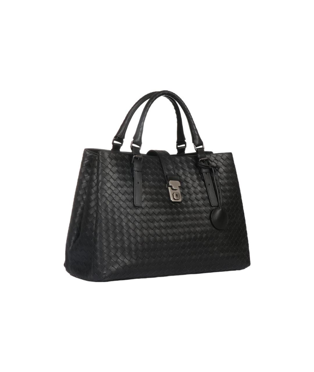 BOTTEGA VENETA Черная кожаная сумка через плечо, фото 2