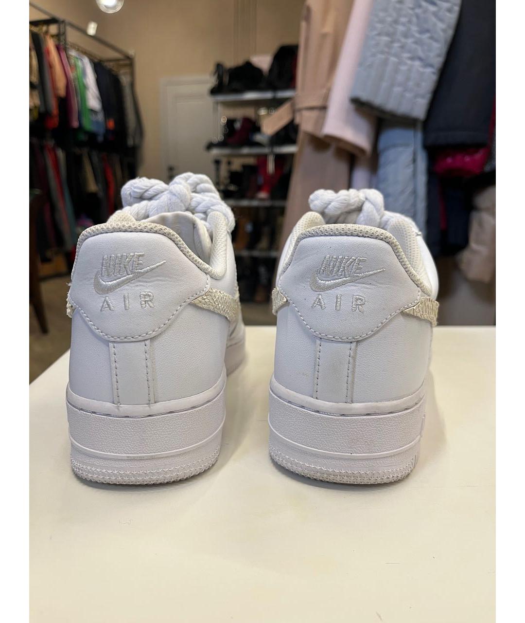 NIKE Белые кожаные кроссовки, фото 4
