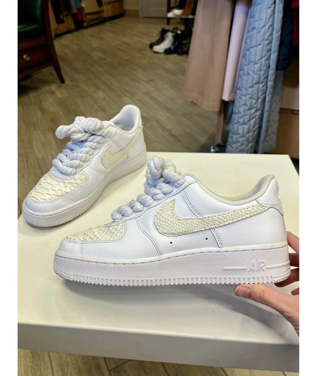 NIKE Белые кожаные кроссовки, фото 9