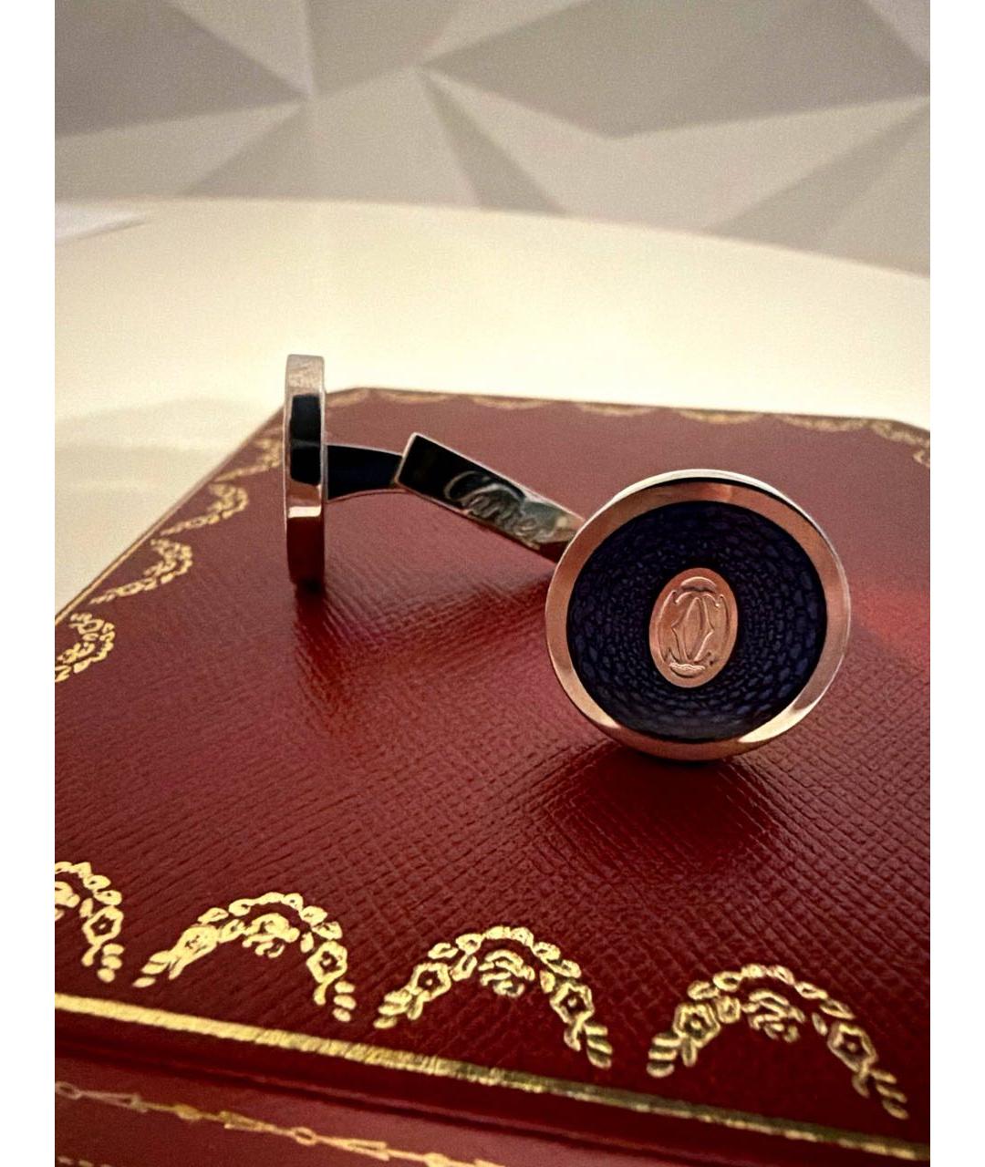 CARTIER Синие серебряные запонки, фото 3