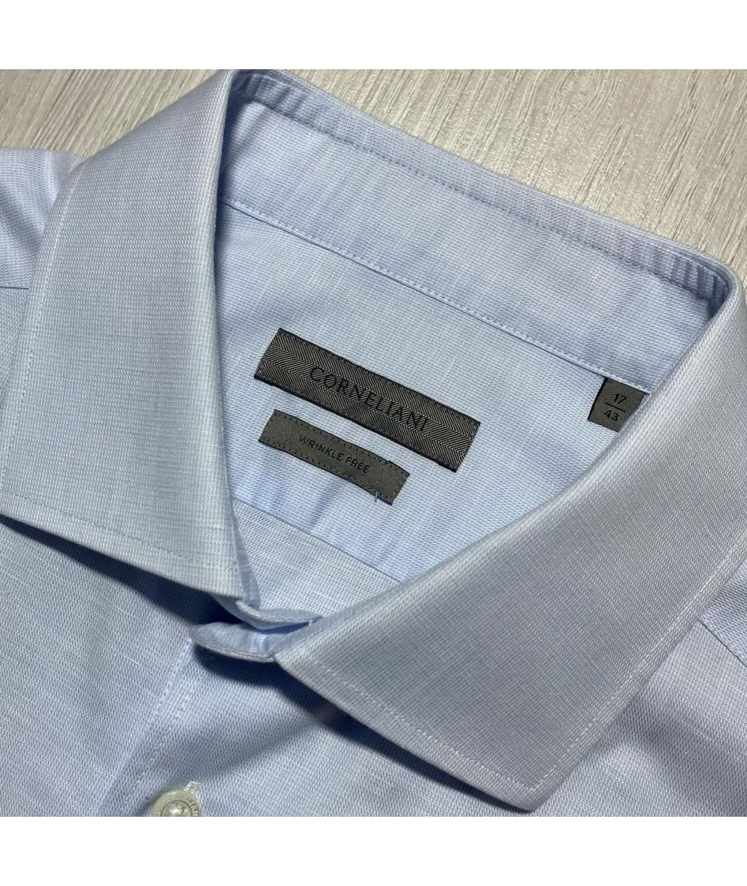 CORNELIANI Голубая льняная кэжуал рубашка, фото 5