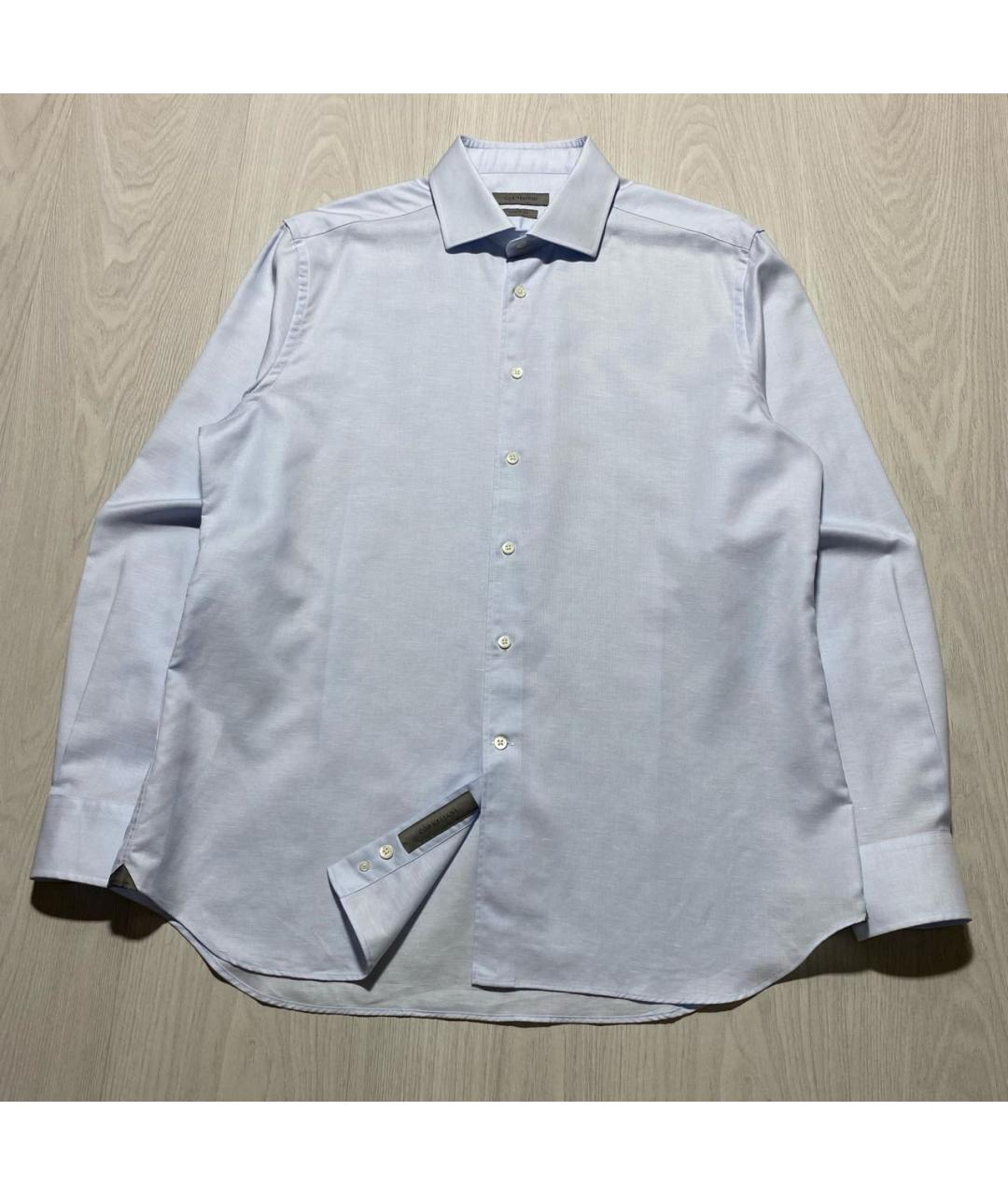 CORNELIANI Голубая льняная кэжуал рубашка, фото 2