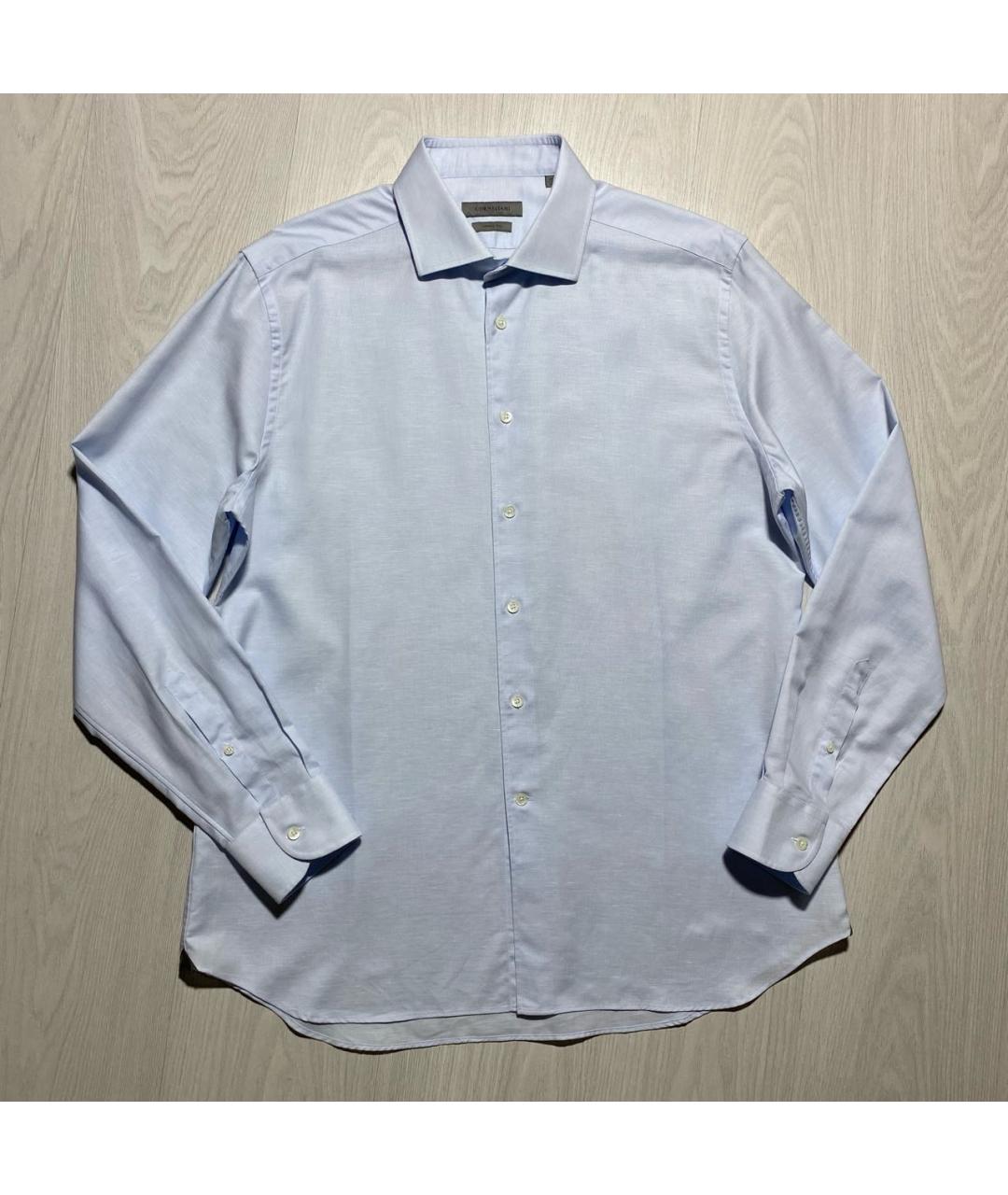 CORNELIANI Голубая льняная кэжуал рубашка, фото 6