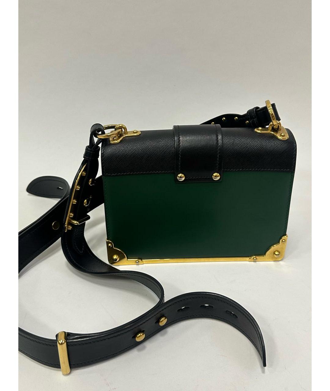 PRADA Зеленая кожаная сумка тоут, фото 3