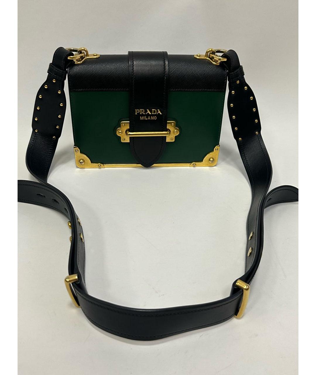 PRADA Зеленая кожаная сумка тоут, фото 6