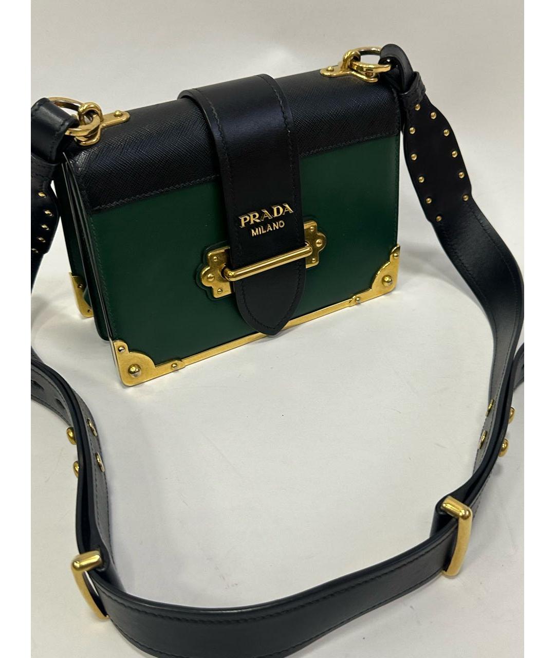 PRADA Зеленая кожаная сумка тоут, фото 2