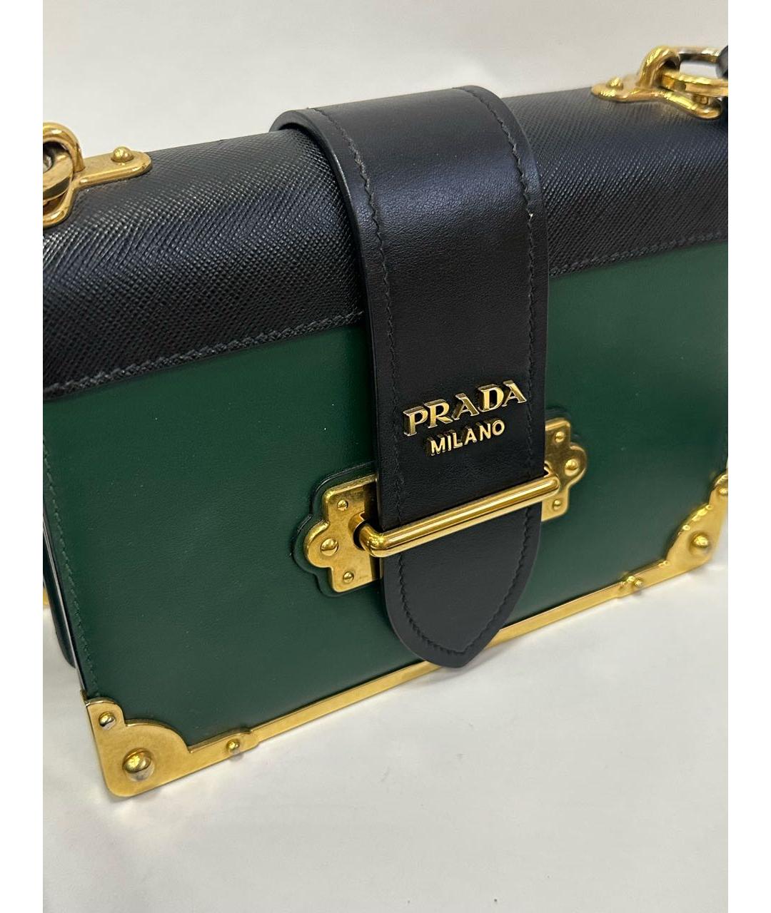 PRADA Зеленая кожаная сумка тоут, фото 7