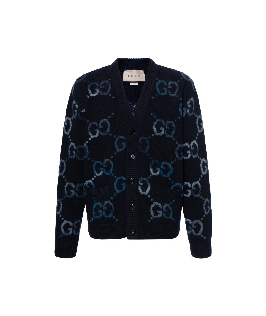 GUCCI Темно-синий кардиган, фото 1