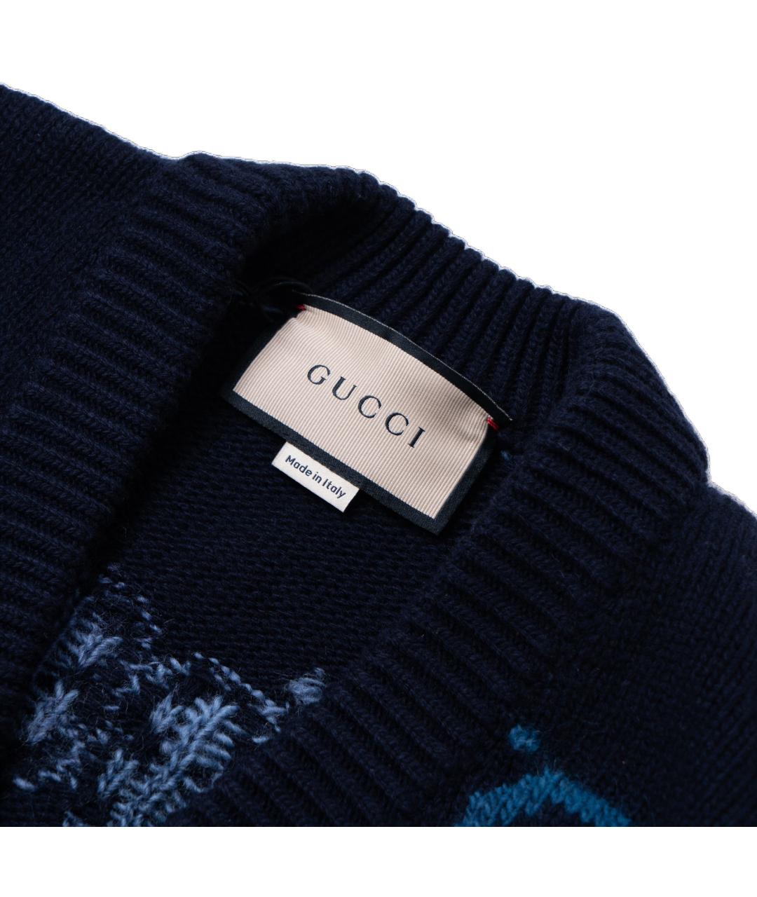 GUCCI Темно-синий кардиган, фото 3