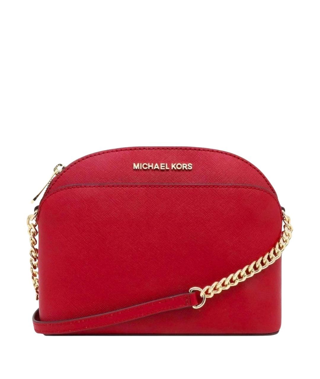 MICHAEL KORS Красная кожаная сумка через плечо, фото 1