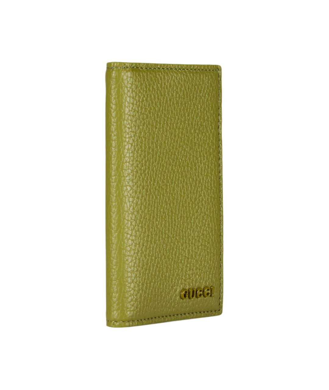 GUCCI Зеленый кожаный кардхолдер, фото 2