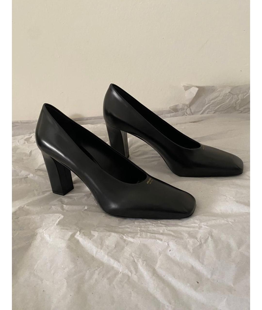 PRADA Черные кожаные туфли, фото 7