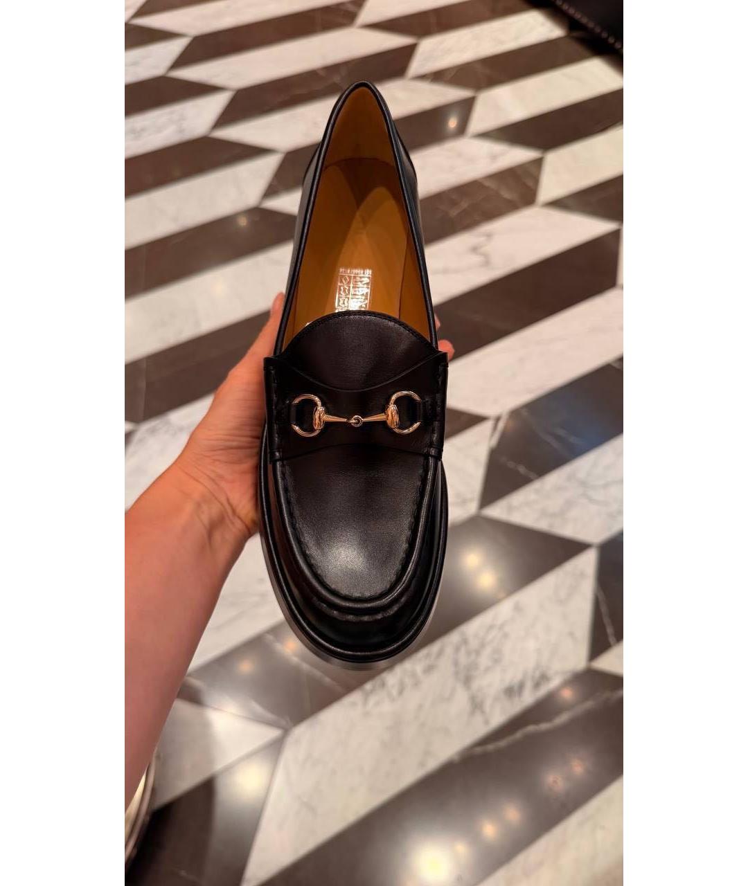 GUCCI Черные кожаные лоферы, фото 2