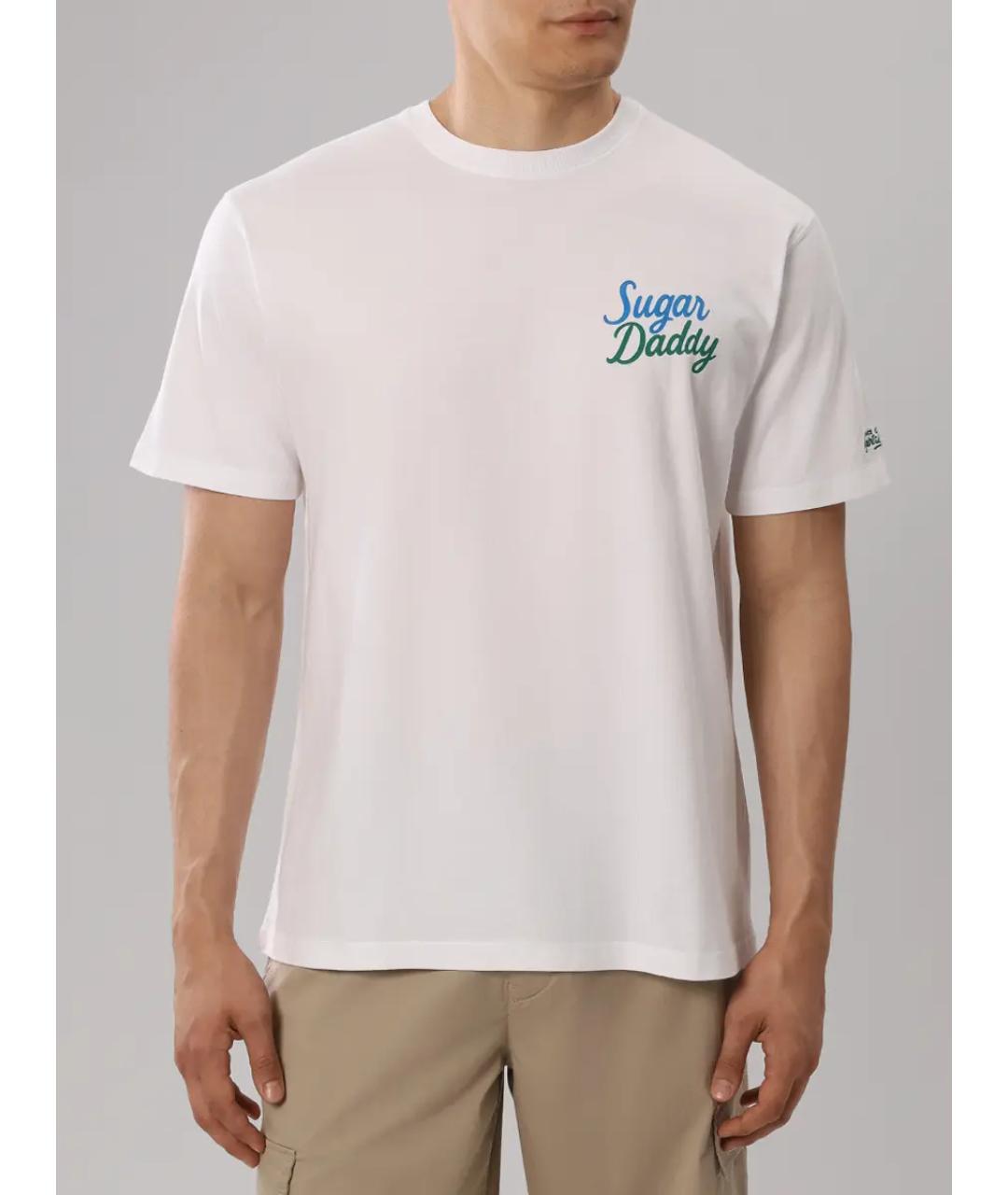 MC2 SAINT BARTH Белая хлопко-эластановая футболка, фото 4