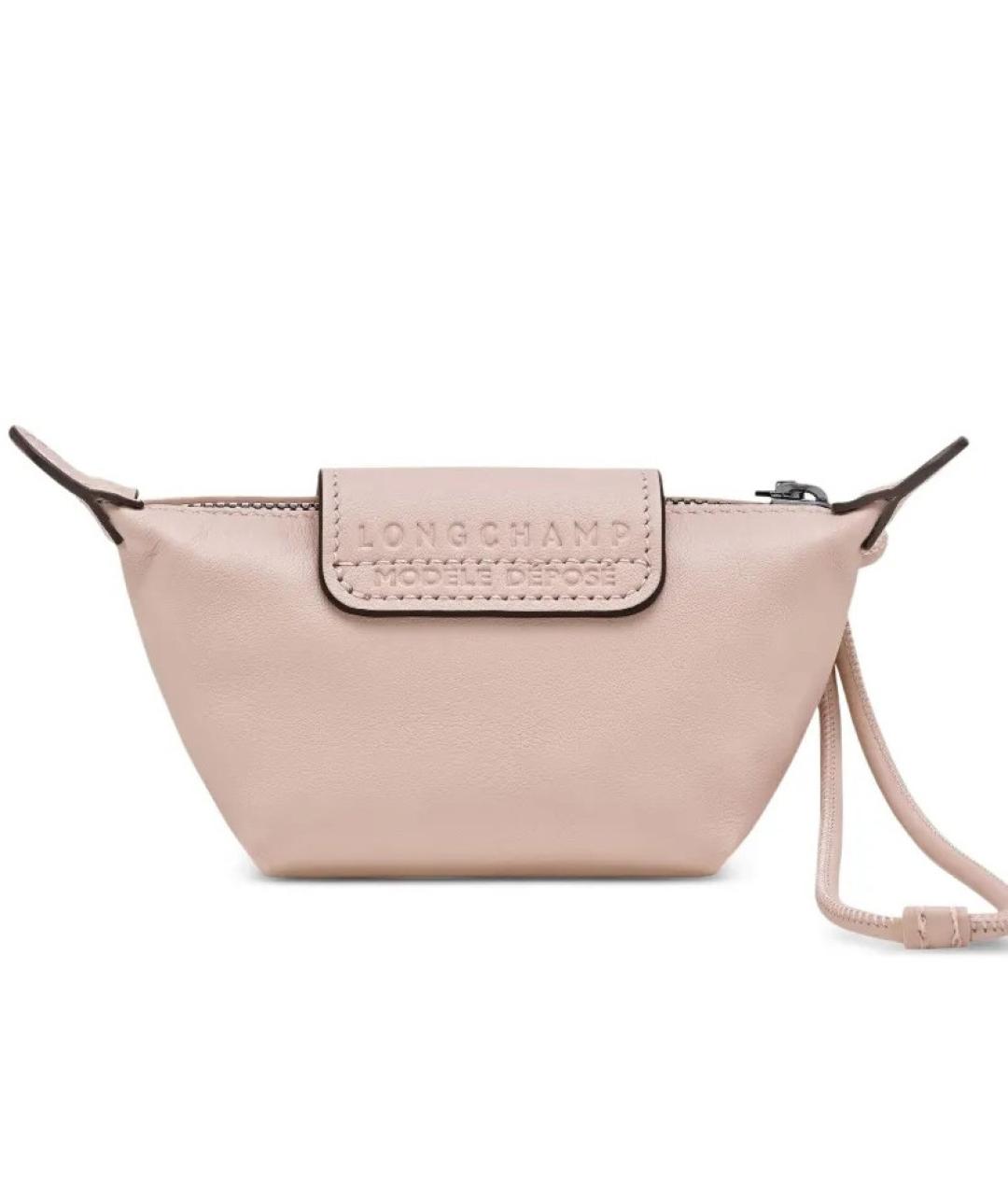 LONGCHAMP Бежевый кожаный кошелек, фото 2