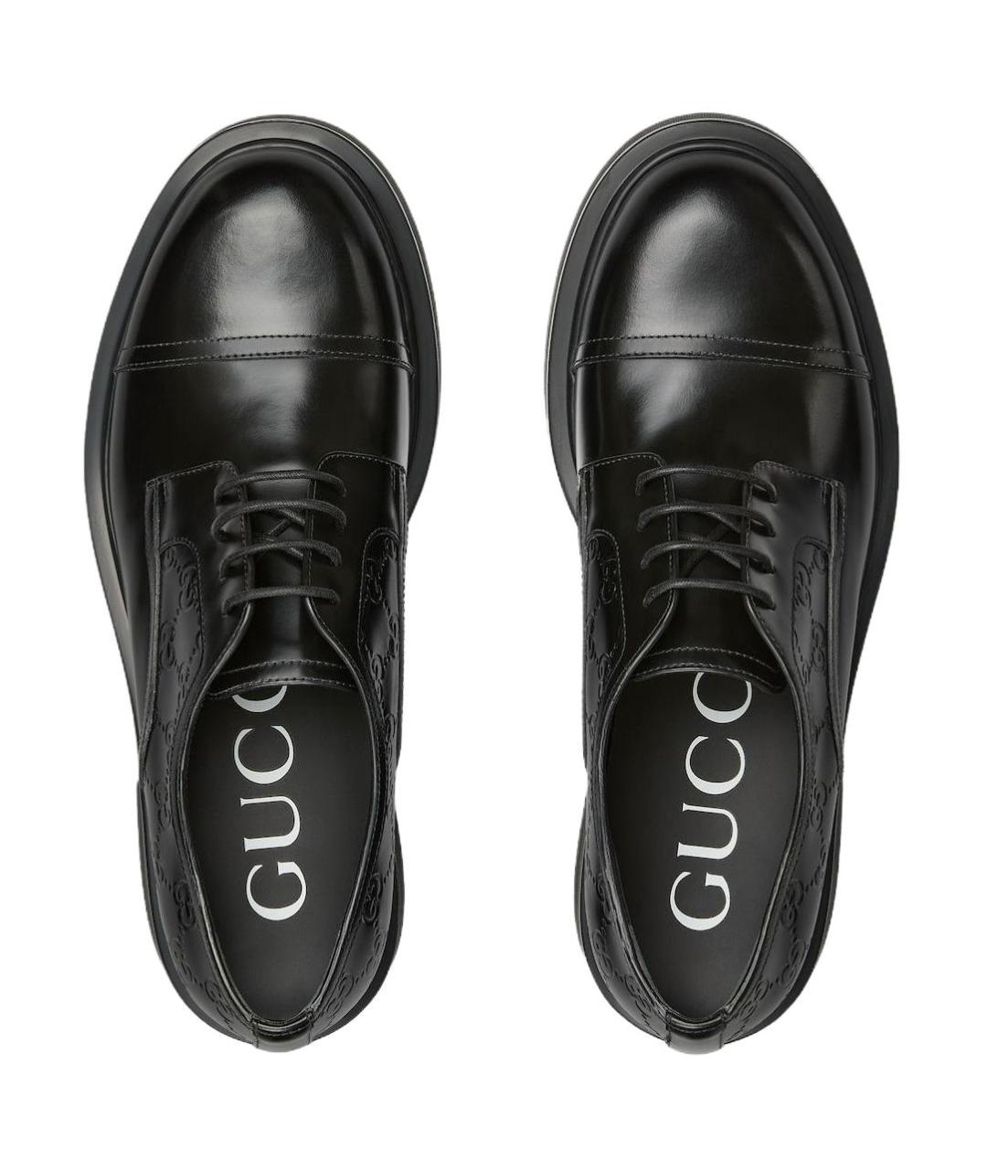 GUCCI Черные кожаные лоферы, фото 4