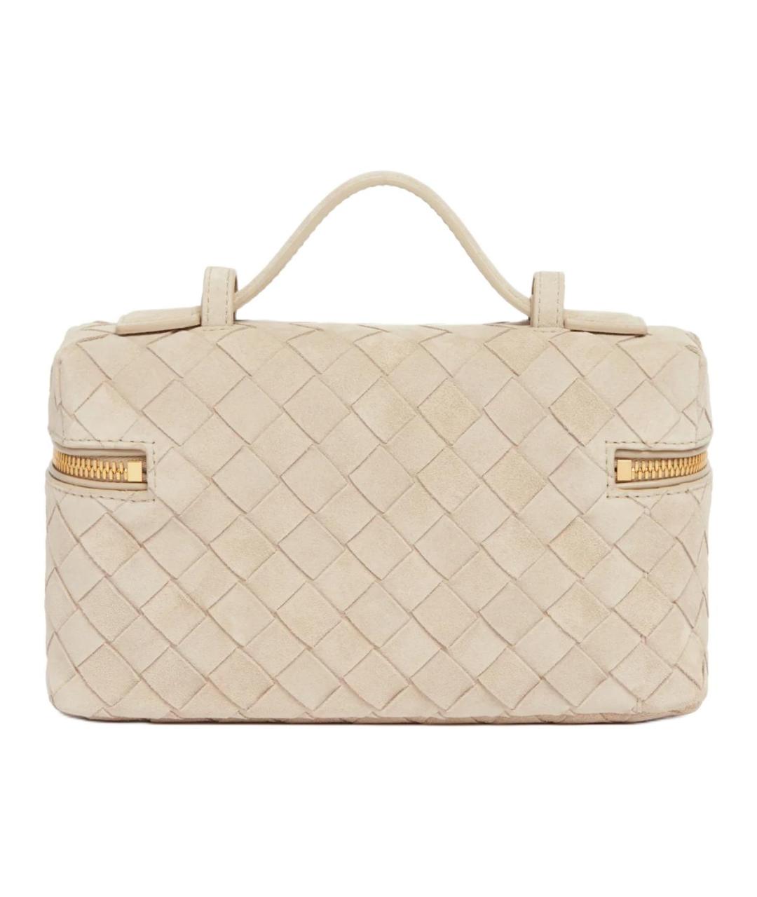 BOTTEGA VENETA Бежевая кожаная сумка через плечо, фото 3