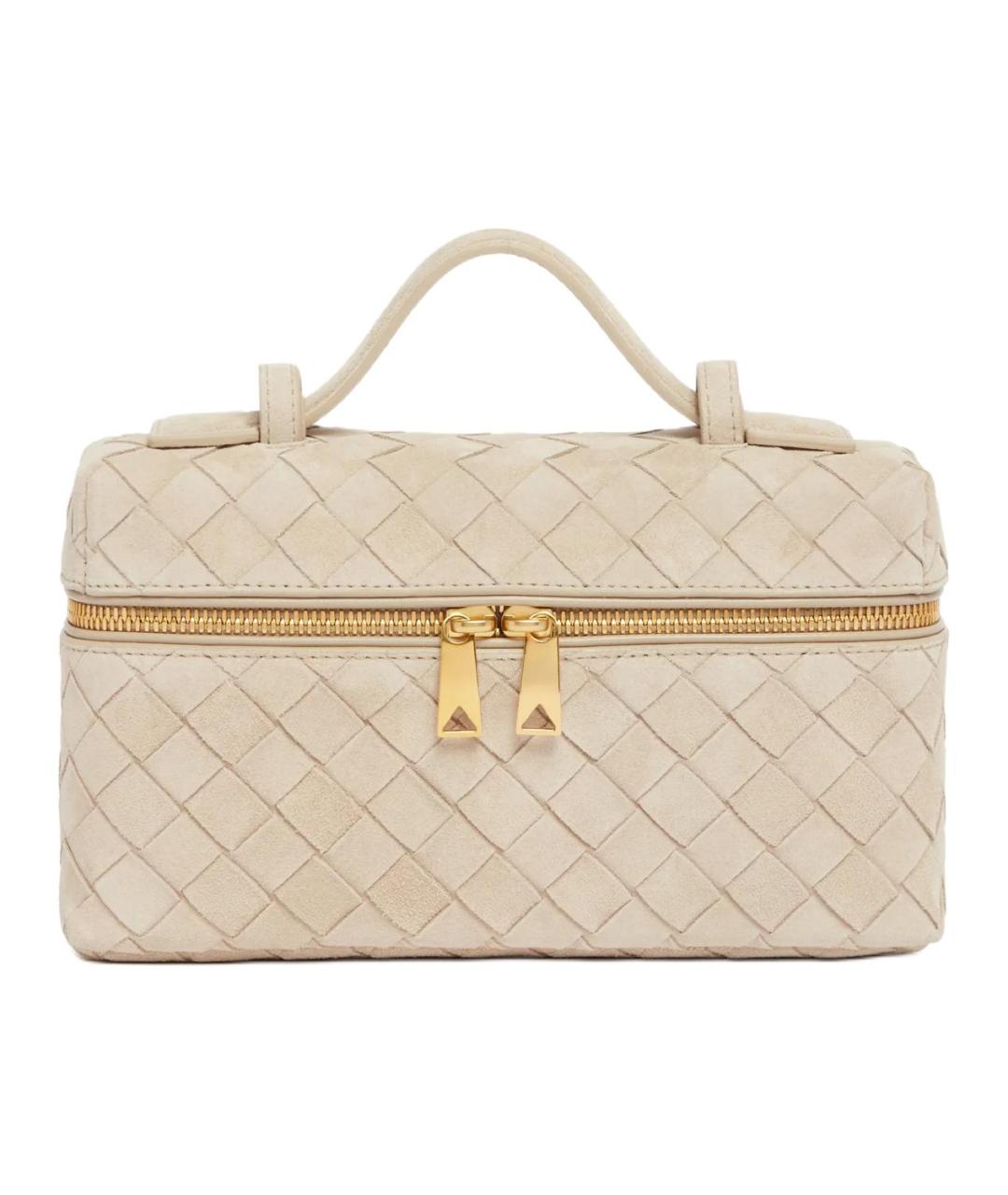 BOTTEGA VENETA Бежевая кожаная сумка через плечо, фото 1
