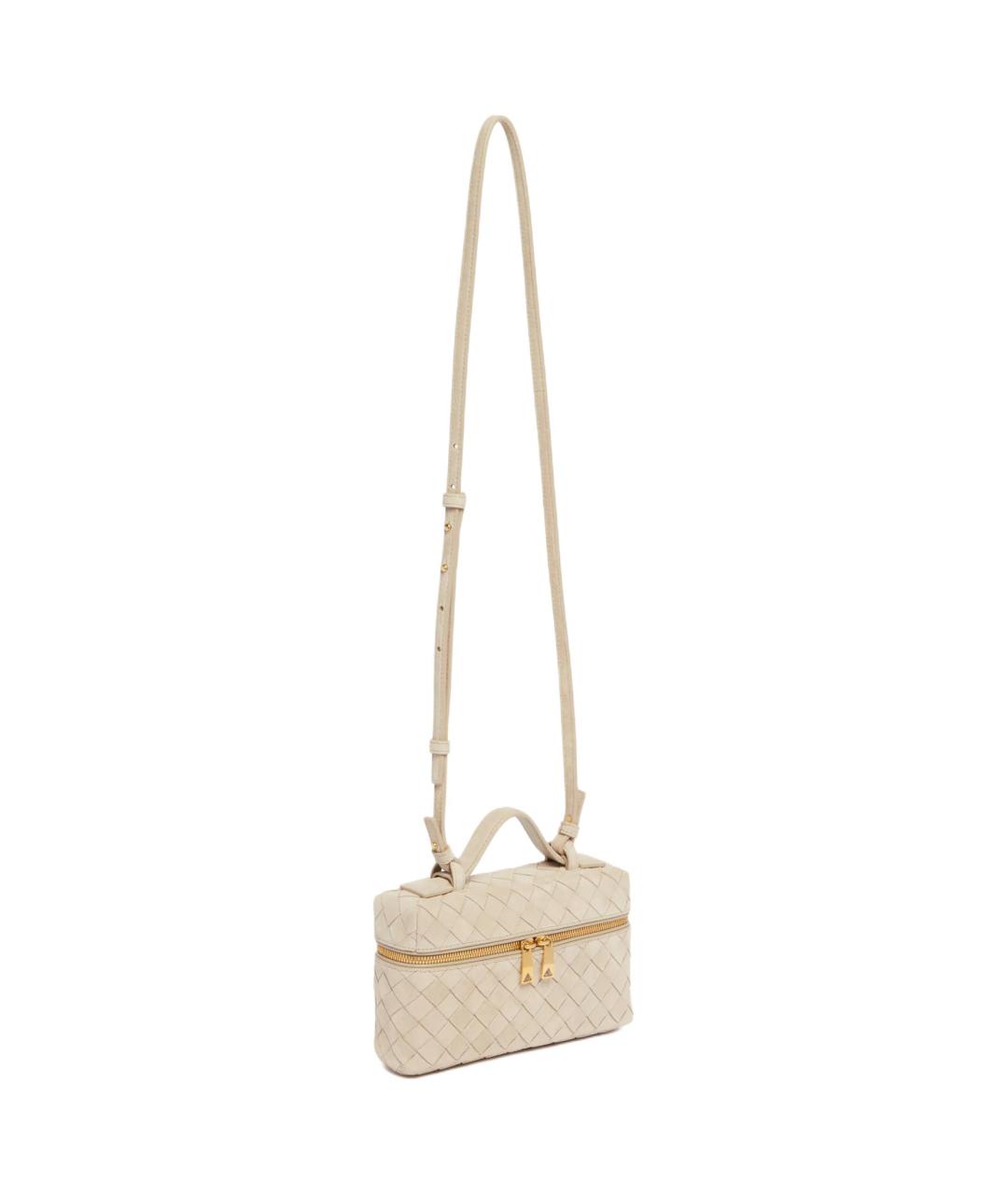 BOTTEGA VENETA Бежевая кожаная сумка через плечо, фото 2