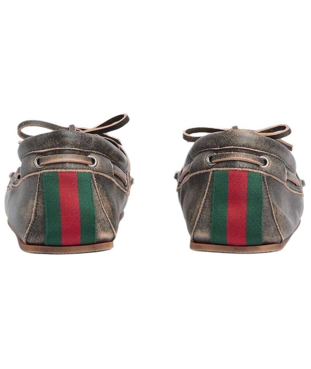 GUCCI Черные кожаные лоферы, фото 5