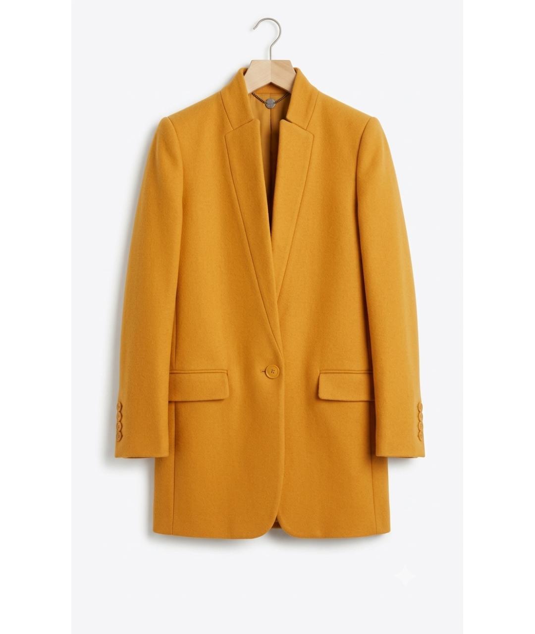 STELLA MCCARTNEY Оранжевое шерстяное пальто, фото 6