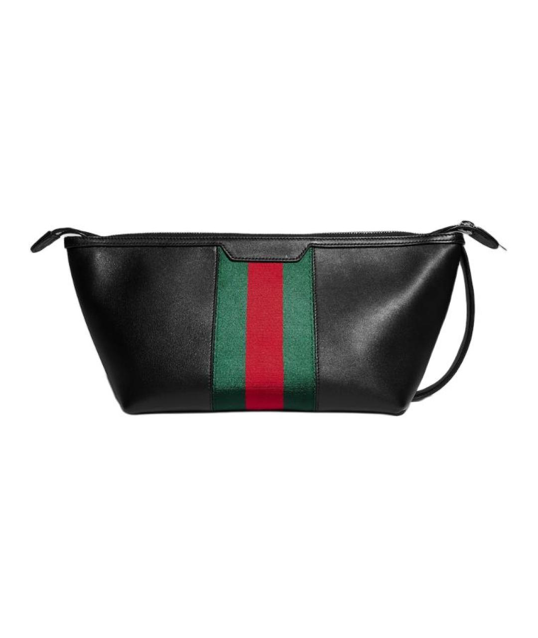 GUCCI Черная кожаная косметичка, фото 5
